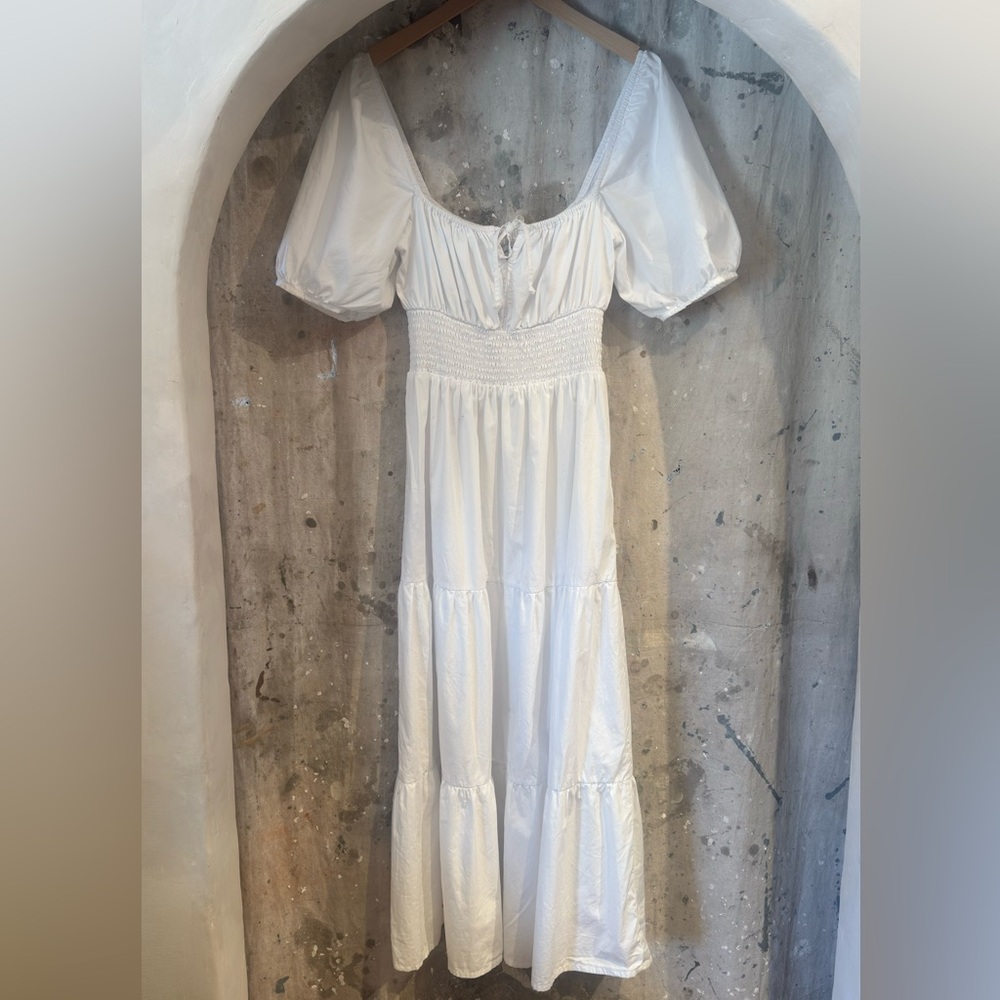 Faithful the Brand White Prairie Midi Dress